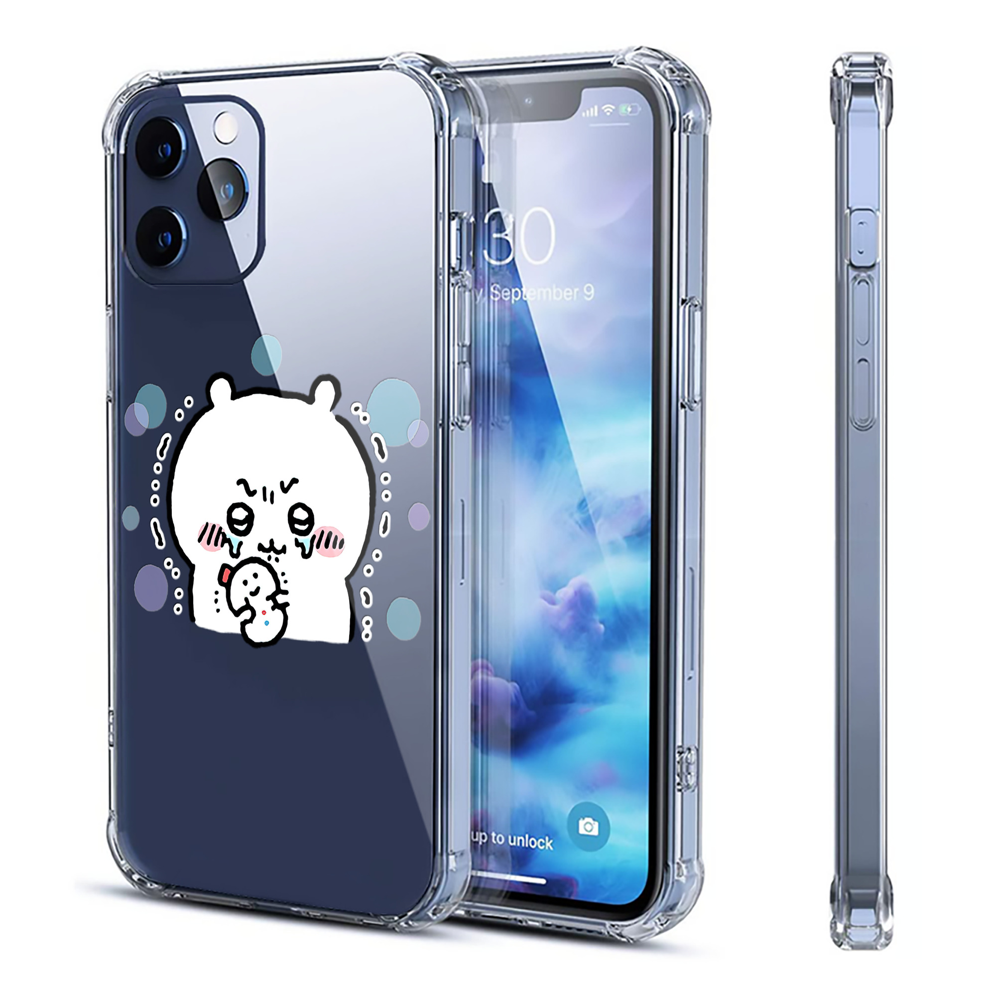 （画像用） ちいかわ ちいかわ Chii-kawa chiikawa 【iPhone 12シリーズ対応】透明スマホケース（クリアソフトケース）